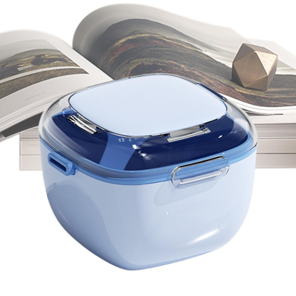 Light/Blue Cleaning Box Retainer Soaking Box Mouth Guard Cleaner For Retainers And Mouth Guards Tooth Bath