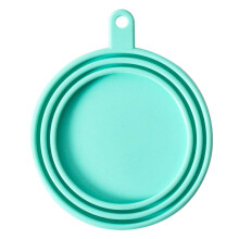 3 In 1 Reusable Pet Food Can Lid For Storage Green Soft Silicone Cover Included Dog Treats