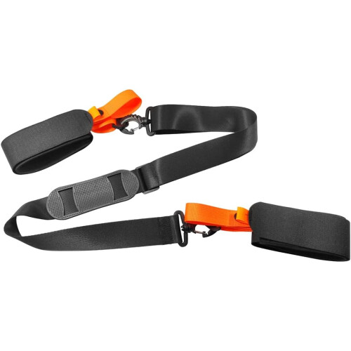 Ski Pole Carrier Adjustable Size S Shoulder Strap Fixed Skid Anti-Slip Pad 1
