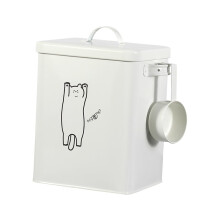 Sealed Pet Food Bucket With Spoon Airtight Dog Food Storage Container Kitchen Canister For Fresh Snacks