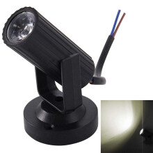 RGB LED Spotlight - Disco Lights, Sound Activated DJ Stage Lights, Lightweight KTV Party Light, Warm White, Black Shell