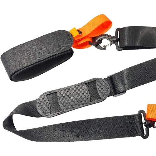 Pole Carrying Strap Adjustable Pole Shoulder Strap For Skiboard With Anti Pad Orange 2