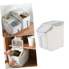 Pet Food Storage Bin Large Moisture-Sealed Dry Food Container With Reinforced Buckle And PP Plastic Case For Rice