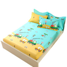 Cartoon Car Fitted Sheet For Children And Boys Microfibre 90x200 Cm Car Fans 160x200 Cm Plus 80x80x2 Model 02