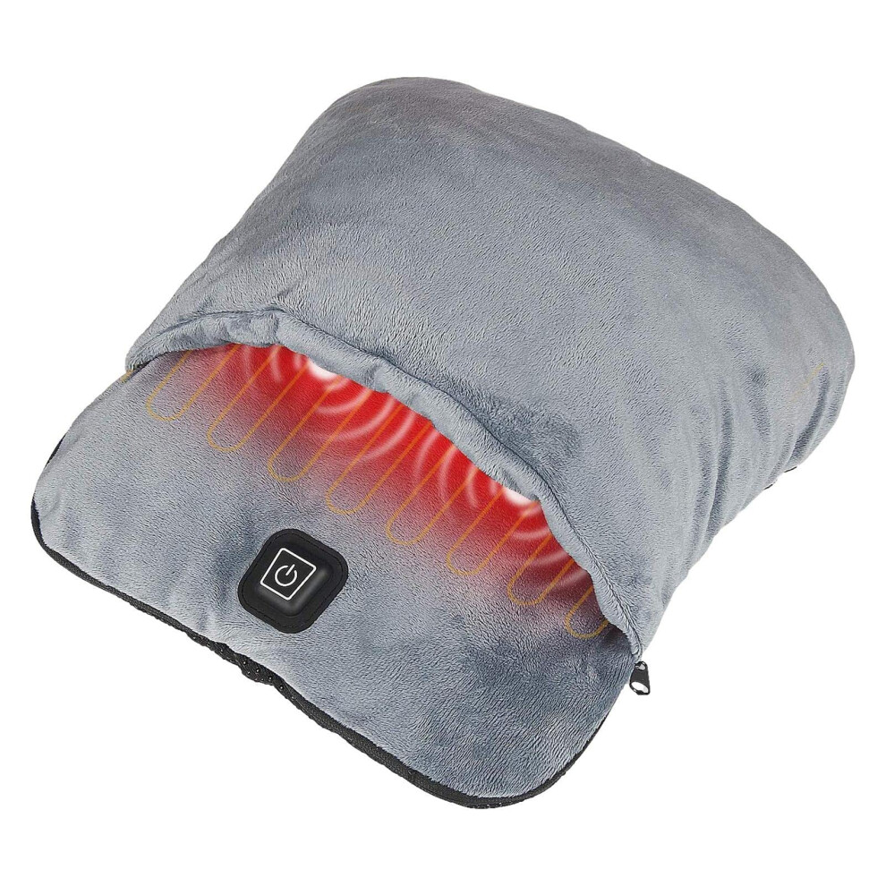 Foot Warmer With Heating And Vibration Massage, Electric Feet Warmer, Flannel Foot Heater, 3 Settings, Auto Power-Off