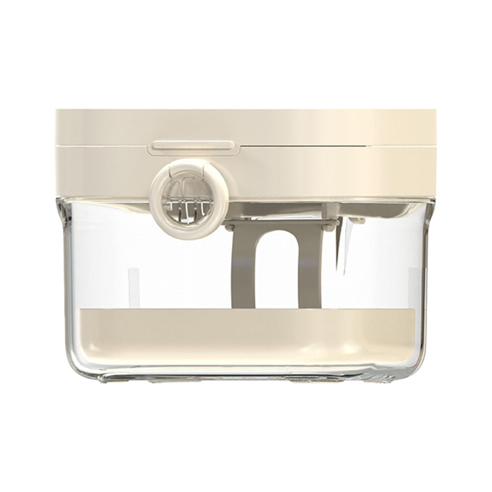White Denture Soaking Container With Mirror And Denture Holder Case Set For Retainers Night Guards Dentures For Bathroom And Travel