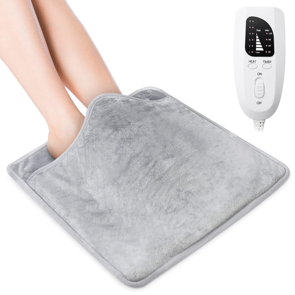 Foot Warmer With Heating And Vibration Massage Function, Feet Warmer, Flannel Fleece, 6 Heat Levels, 4 Countdown Timers