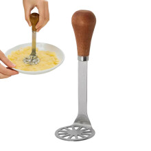 Stainless Steel Masher For Potatoes And Veggies, Heavy-Duty Potato Mashing Tool, Rustproof Kitchen Utensil For Camping