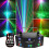 Disco Light 9-Eyes RGB Stage Strobe Light Red Green Blue With Cooling Sound Active Auto Mode Remote Memory Function 1
