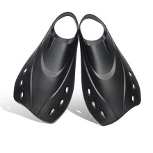 Fins Flippers Adults Open Heel Short Light Full Foot Pocket Travel Size Adjustable Snorkeling Diving Swimming Training