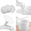 Plastic Potato Ricer Masher With 3 Interchangeable Stainless Steel Discs White 4