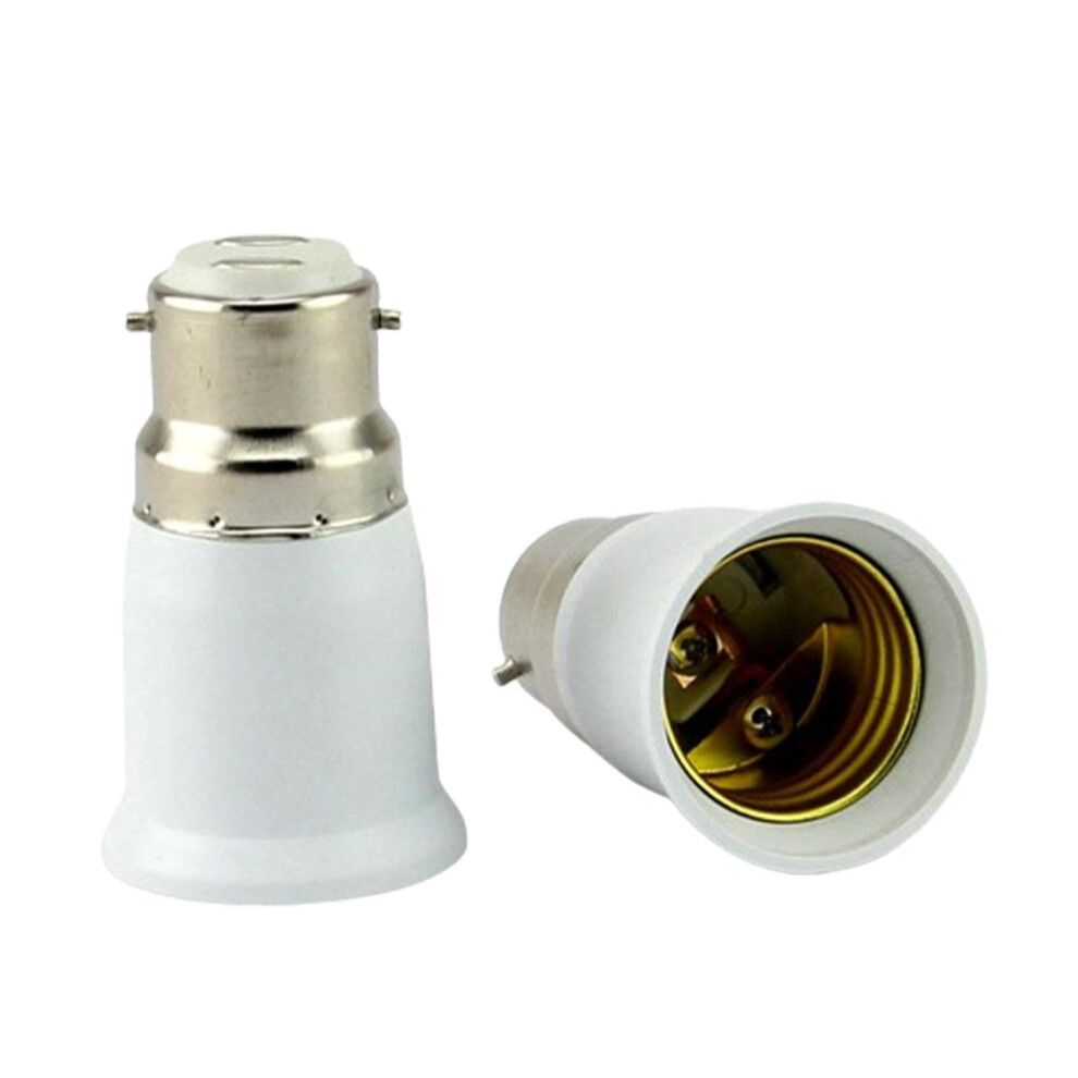 B22 To E27 Socket Converter White Led Bulb Socket Adapter For Ceiling Fans Chandeliers E27 Thread To B22 Bayonet 9393856460229