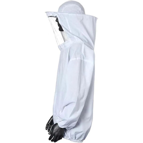 Beekeeping Suit White Cotton Protective Beekeeping Gear Siamese Defend Bee Suit 2
