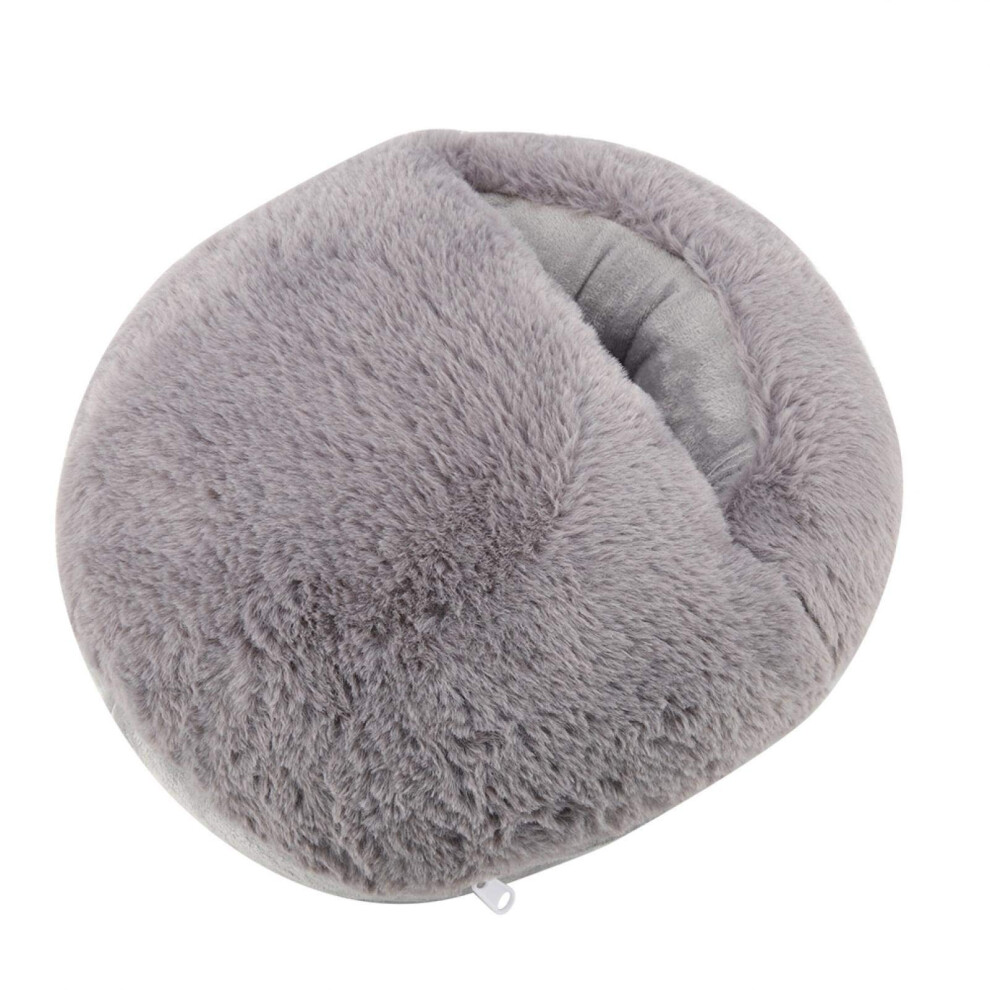 Grey Foot Warmer Usb Powered Cushion Electric Heater For Winter Office Slippers