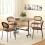 Homcom HOMCOM Mobile Drop Leaf Table, Folding Kitchen Table with 6 Wheels, Brown 1