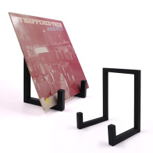 Vinyl Record Storage Holder Black Metal LP Display Stand Holds Any Size Records Album Frames