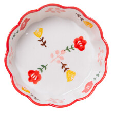 Ceramic Salad Bowl Mit Süßem Wellenförmige Frühstücksschüssel