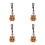 4Pcs Pingente De Talhada Mão Para Chaveiro 5