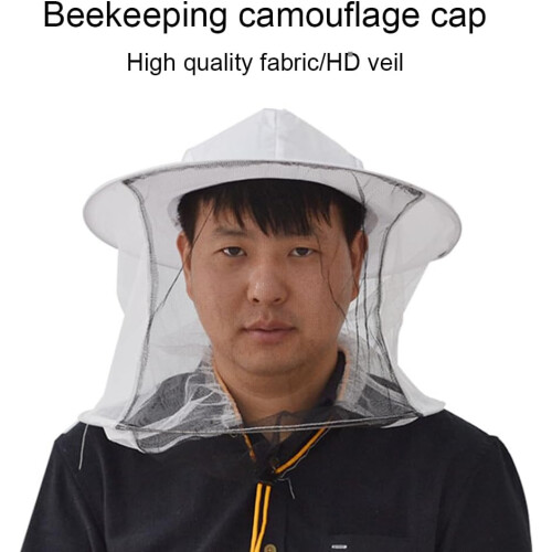 Stay Safe Fabric Beekeeping Hat Two-Piece Set With Mesh Veil High-Definition Veil Multi-Purpose 1