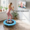 Homcom HOMCOM 40" Mini Trampoline, Rebounder Jumper w/ Adjustable Handle, Blue 6