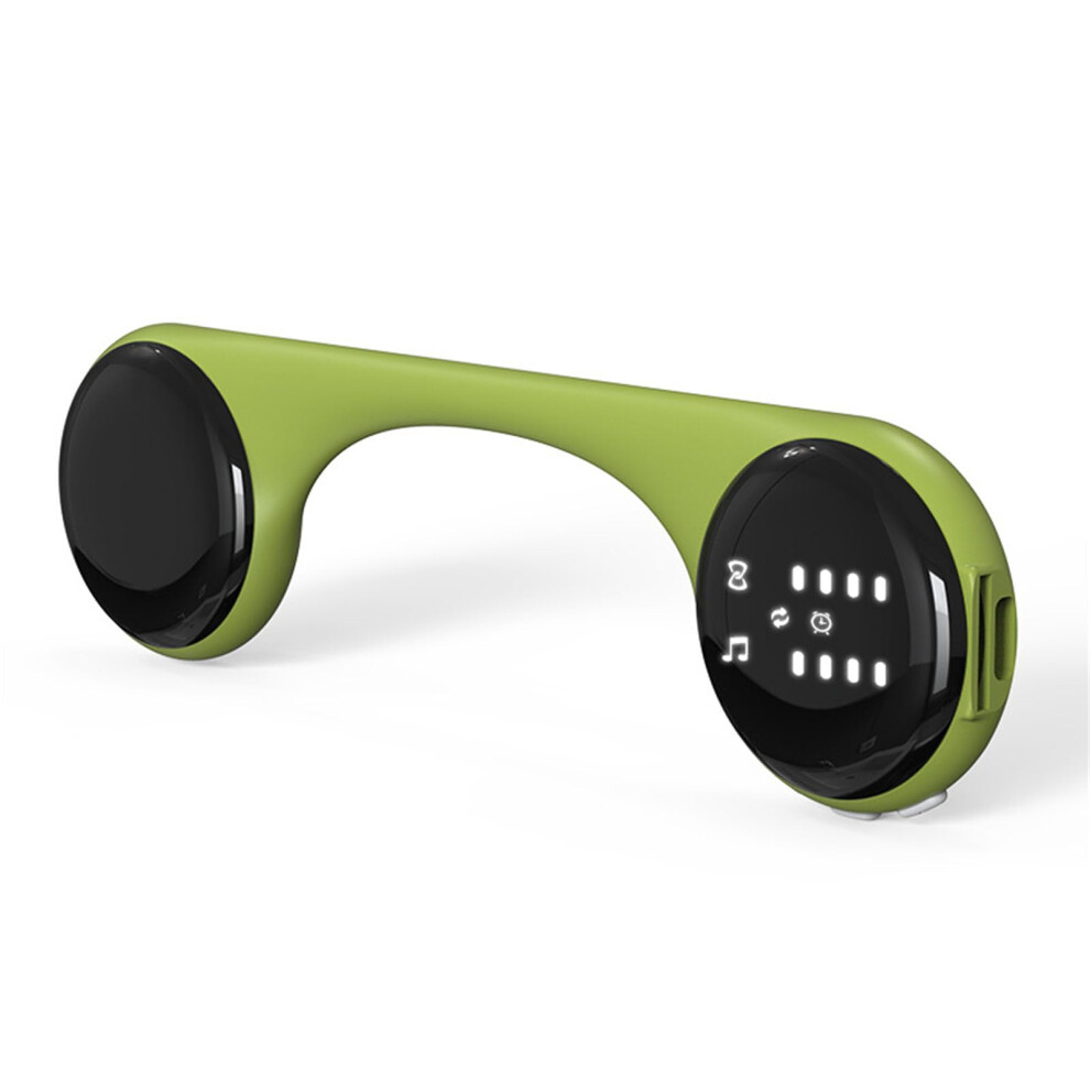 Green Bone Conduction Pillow Speakers Bluetooth 5.4 Compatible Sleep Aid With Timer Abs Texture