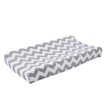 Changing Pad Sheets Soft Cotton Stretch Baby Changing Pad Cover Diaper Changing Mat Sheets 32x16 Inch Gray Wave