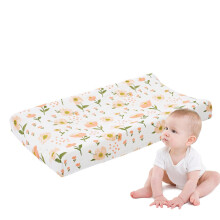 Changing Pad Cover Soft Breathable Cotton, Changing Table Cover, Fade-Resistant Neutral Unisex Floral Flesh Pink