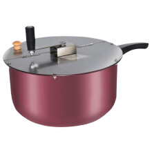 Manual Stovetop Popcorn Maker Non-Stick Stainless Steel Pot With Heat-Insulated Rubber Handle Easy Stirring Home Theater