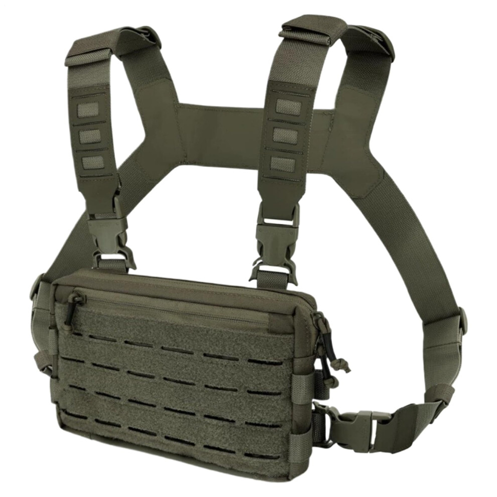 Chest Bag For Hunting, Waterproof Adjustable Chest Strap, Water Bottle Holder, Travel Luggage For Hiking, Cycling Green-image-OPC-PMBRWQW-NEW