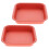 2Pcs Quadrada Plástico Para De S 8