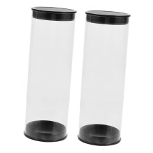 Golf Ball Holder Tube Two-Pack Transparent Secure Storage For Two Golf Balls With Clear View Portable Design