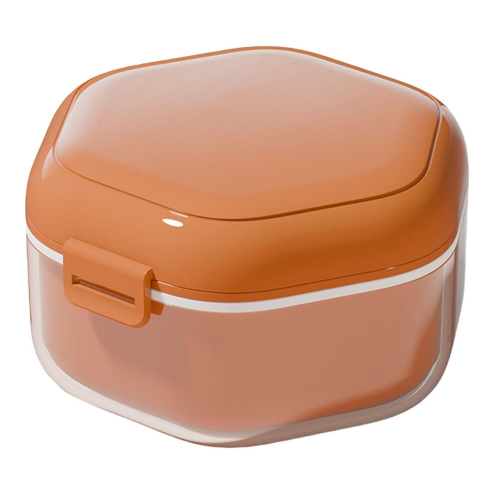 Clear Denture Storage Box For Household Travel Use, Ventilated Dental Case, Teeth Retainer Holder, Mouth Guard Holder