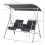Outsunny Outsunny 2 Person Covered Patio Swing with Pivot Table & Storage Console Grey 18