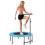Homcom HOMCOM 40" Mini Trampoline, Rebounder Jumper w/ Adjustable Handle, Blue 18