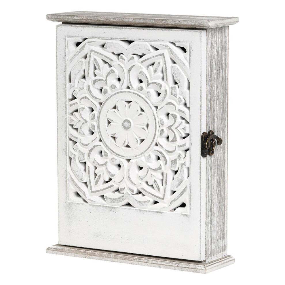 Key Box Organizer Portable Key Cabinet White, Easy Install For Entryways, Hotels, Offices, Apartments, Indoor Outdoor 9354506404338