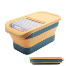 Dog Containers For Food Cat Food Storage 12-15kg With Hinged Lid Wheels Foldable Box For Daily Feeding
