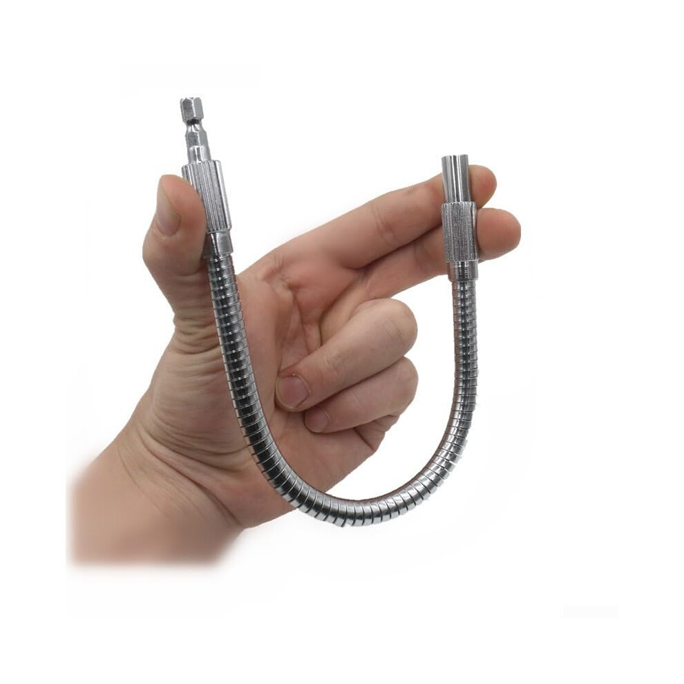 Flexible Shaft Screwdriver Bit Extension 200Mm Hex Shank Adapter, Chrome Vanadium Steel Drill Bit Holder Snake Bit 9084446505702