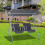 Outsunny Outsunny 2 Person Covered Patio Swing with Pivot Table & Storage Console Grey 1