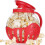 Popcorn Maker Microwave Air Popper 2.25 Quart Borosilicate Popcorn Bowl Red Kitchen Accessory 1