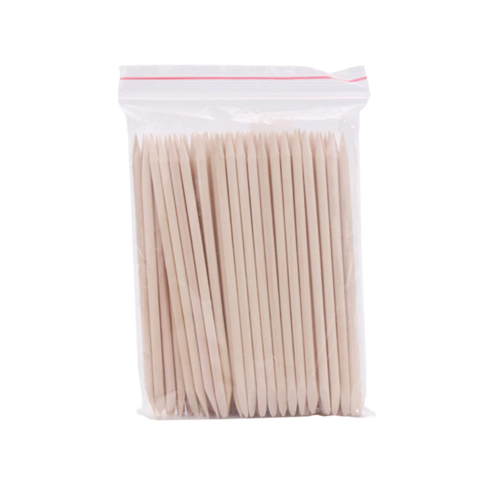 Beauty Wood Sticks Nail Sticks Set 500 Pcs Double-Sided Wax Applicator For Pedicure Size 2 For Salons Home Use