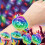 Stage Light Compact Suction Cup Rainbow Wrist Bouncing Disco Light Pink For Parties 4