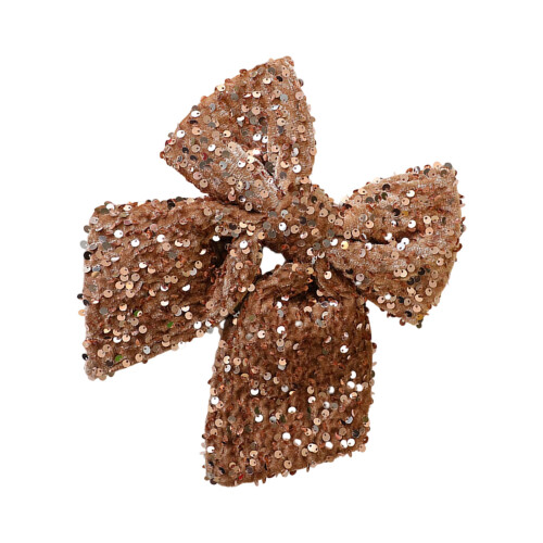 Christmas Bowknot Decoration Polyester Bowknot-Golden coffee
