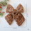 Christmas Bowknot Decoration Polyester Bowknot-Golden coffee 7