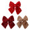 Christmas Bowknot Decoration Polyester Bowknot-Golden coffee 2