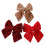 Christmas Bowknot Decoration Polyester Bowknot-Golden coffee 5