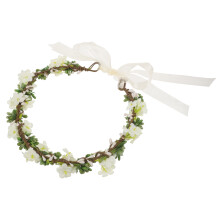 Adjustable White Wedding Flower Hairband Floral Headband Decor