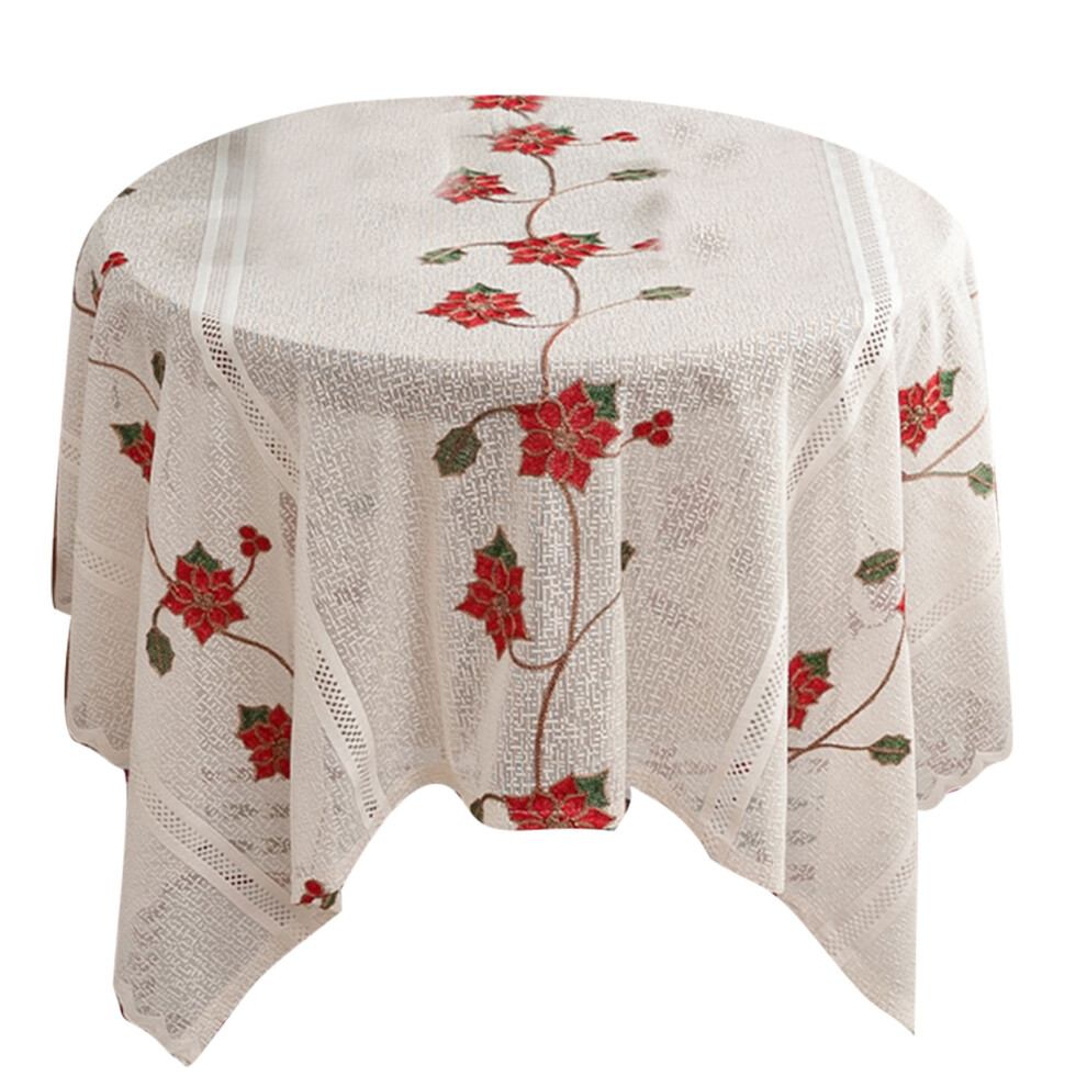 Festival Embroidered Christmas Tablecloth Polyester Fabric-A 7709000041503