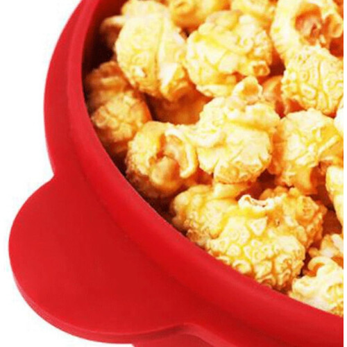 Silicone Microwave Popcorn Maker Foldable Popcorn Bowl With Lid 2