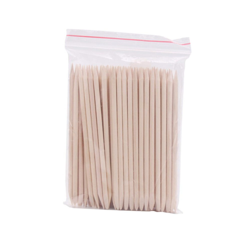 Beauty Wood Sticks 500 Pcs Manicure Pedicure Nail Sticks Double Sided Wax Applicator Size 2 For Women