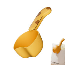 Dog Measuring Spoon Cat Design With Airtight Bag Clip, Yellow, Dry Goods Organizer, Baking Ingredient Measurer